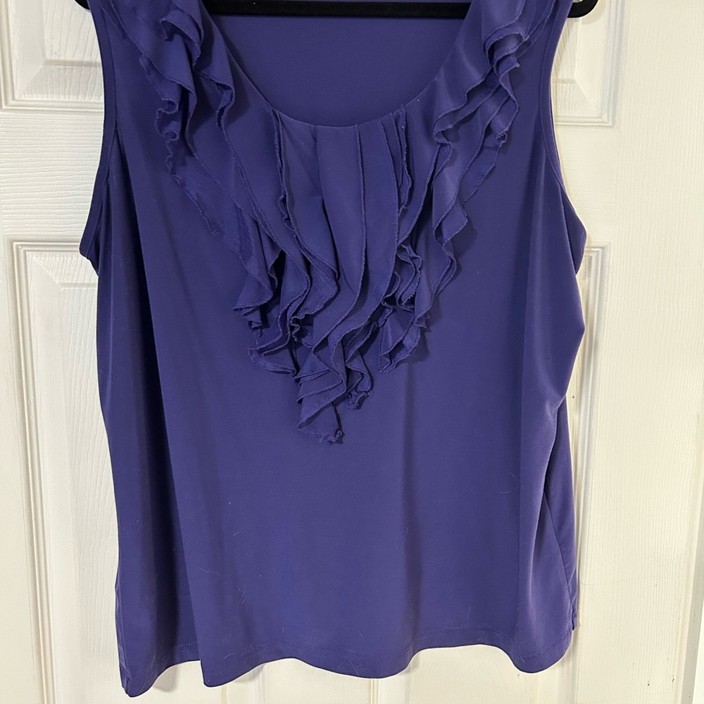 dressbarn Violet Ruffled Blouse